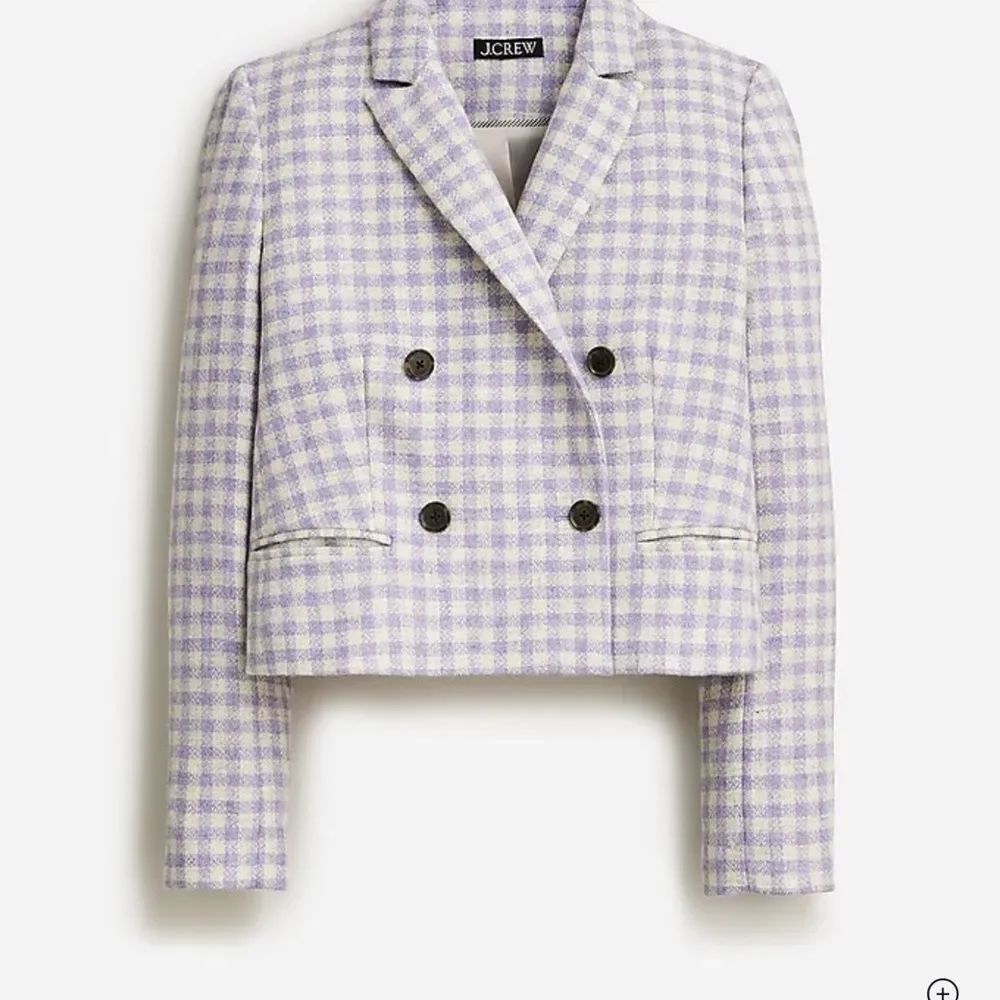 J. Crew Cropped double-breasted blazer in English wool